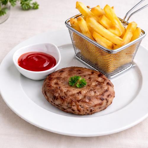 GRILL BEEF AND CRISPY FRIES