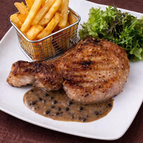 GRILLED PORK CHOP WITH PEPPER SAUCE